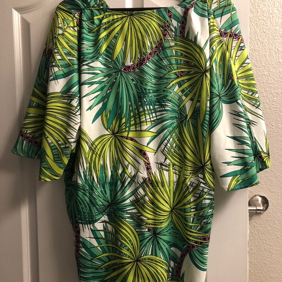 Gypsy by Mara Hoffman Tropical Leaf Tunic Sz Large - Picture 4 of 7
